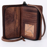 American Darling ORGANISER Upcycled Wool Genuine Leather women bag western handbag purse