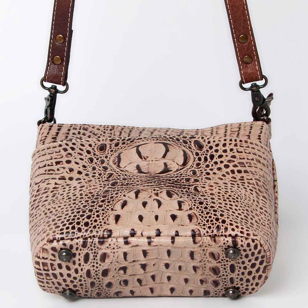 American Darling Cross Body Crocodile Embossed Genuine Leather Western Women Bag Handbag | for Cute Laptop