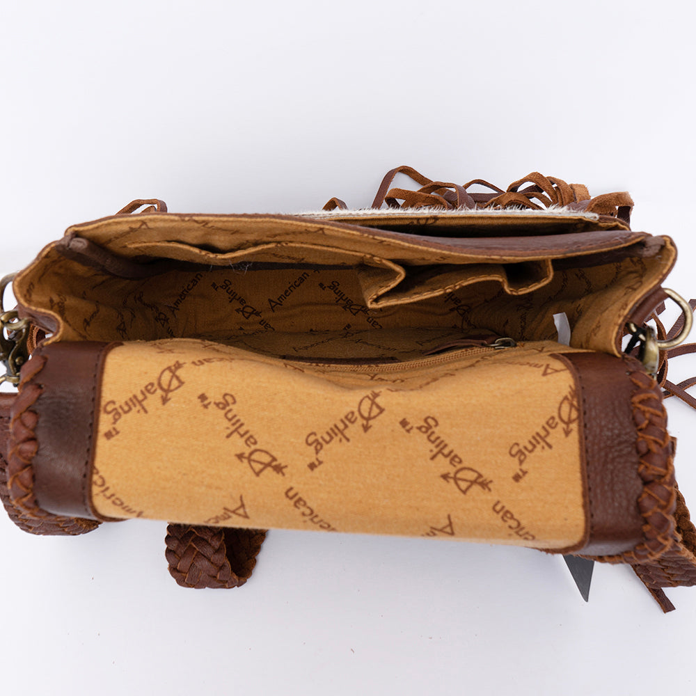 American Darling Small Cross Body Hair on Genuine Leather Western Women Bag | Black Handbag Purse Crossbody for Cute