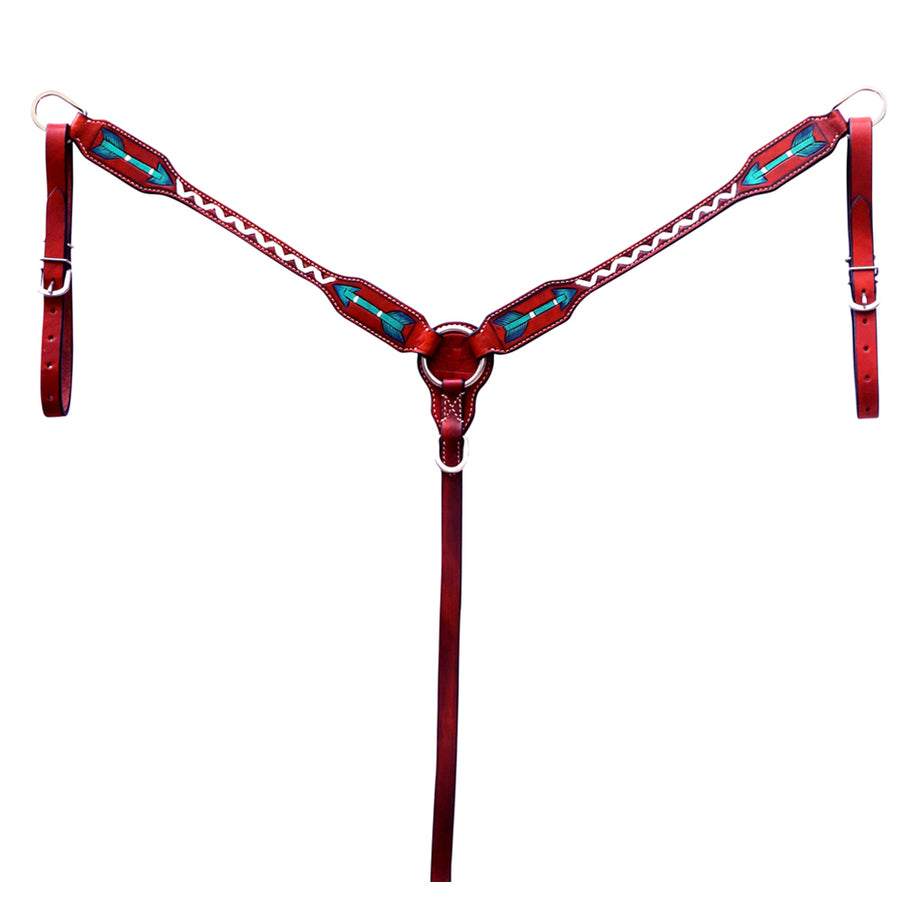 Bar H Equine Genuine Western American Leather Horse Breast Collar - Uhorse