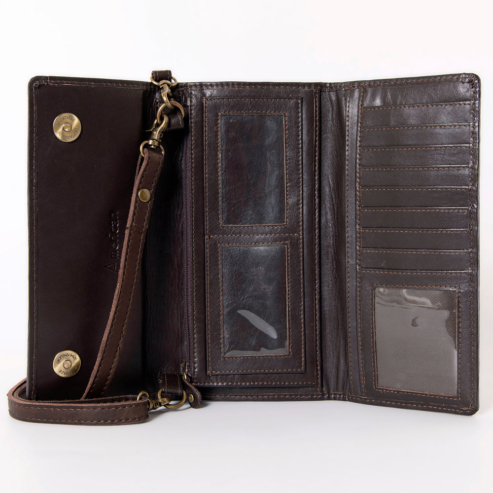 American Darling Wallet Hair on Genuine Leather Western Women Bag | Handbag Purse Wristlet Travel Clutch