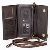 American Darling Wallet Hair on Genuine Leather Western Women Bag | Handbag Purse Wristlet Travel Clutch