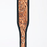 HILASON Western Genuine Leather Heavy Duty Dog Collar Floral Tooled