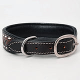 HILASON Western Genuine Leather Heavy Duty Dog Collar Floral Tooled