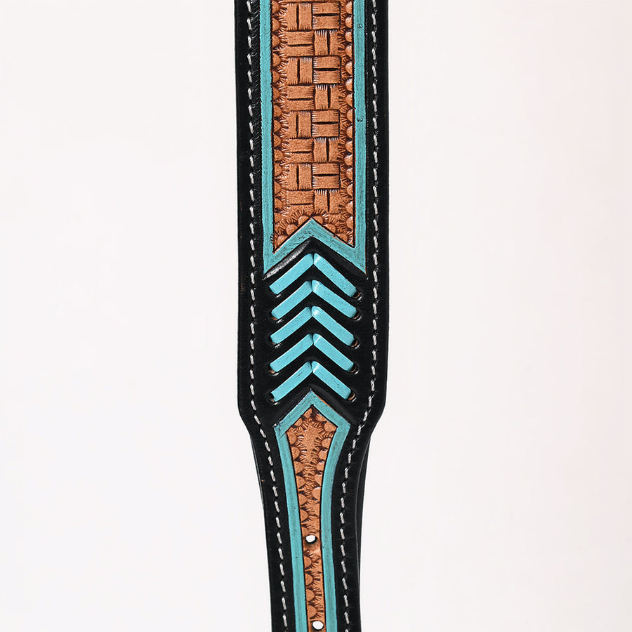 HIlason Genuine Leather Dog Collar Hand Tooled
