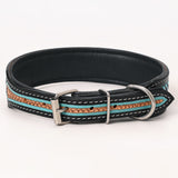 HIlason Genuine Leather Dog Collar Hand Tooled