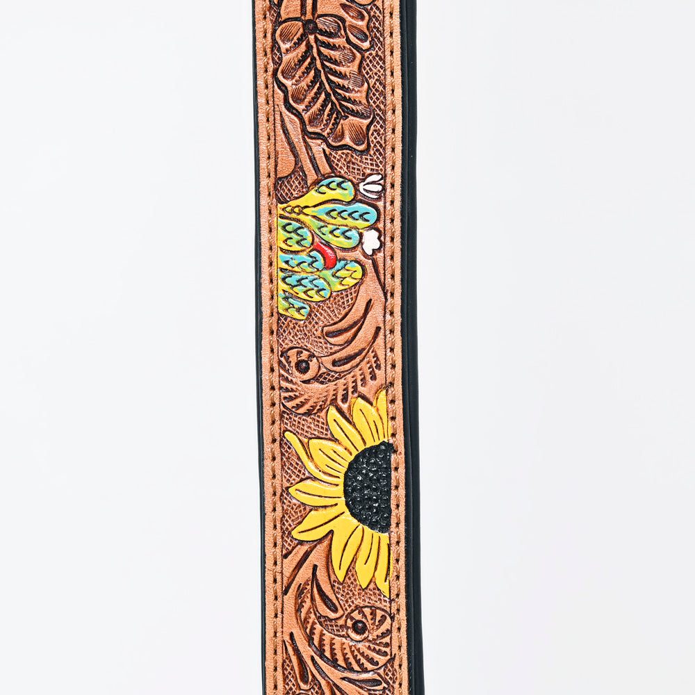 HILASON Western Genuine Leather Heavy Duty Hand Painted Dog Collar