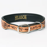 HILASON Western Style Beaded American Leather Pet Dog Collar