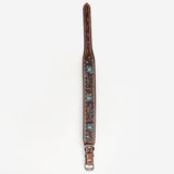 HILASON Western Genuine Leather Heavy Duty Dog Collar Floral Tooled