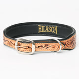 HILASON Western Style Beaded American Leather Pet Dog Collar