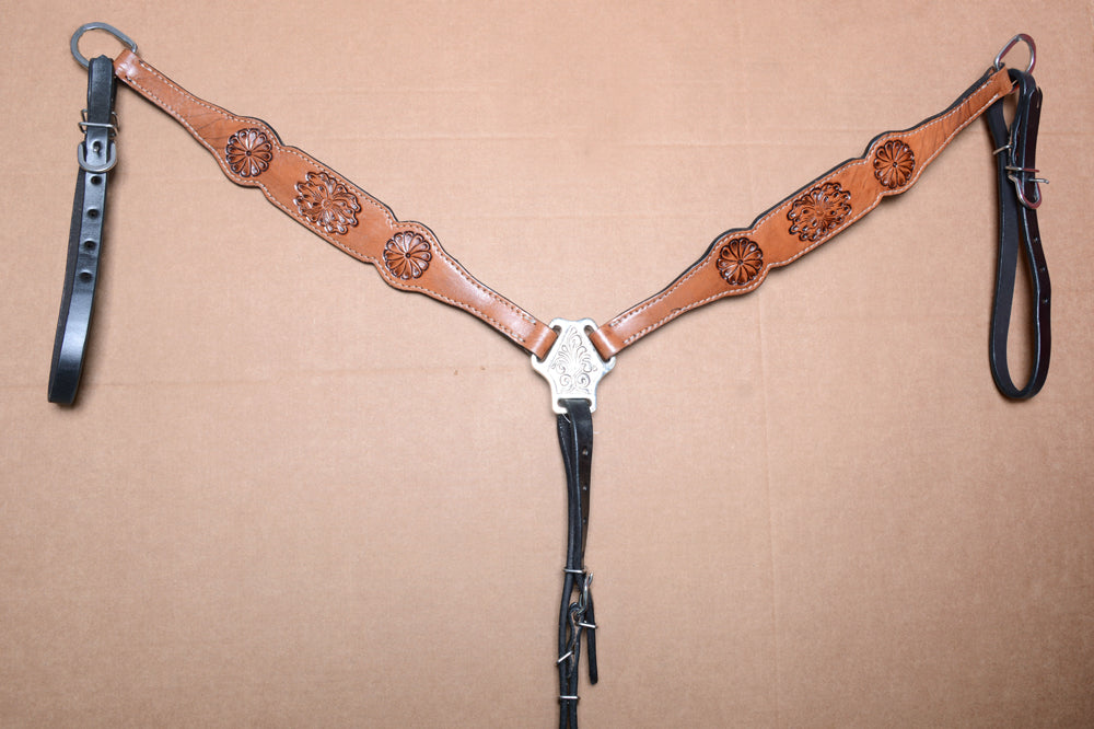 COMFYTACK Western Horse Headstall Breast Collar Tack Genuine American Leather