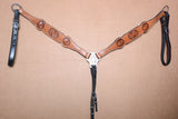 COMFYTACK Western Horse Headstall Breast Collar Tack Genuine American Leather