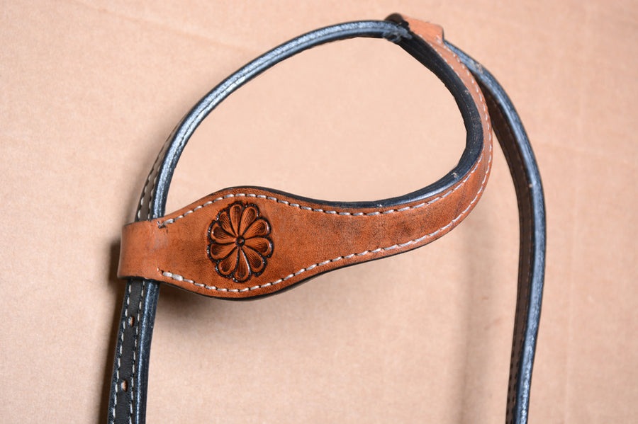 COMFYTACK Western Horse Hand Tooled Genuine Leather Headstall Breast Collar Tack