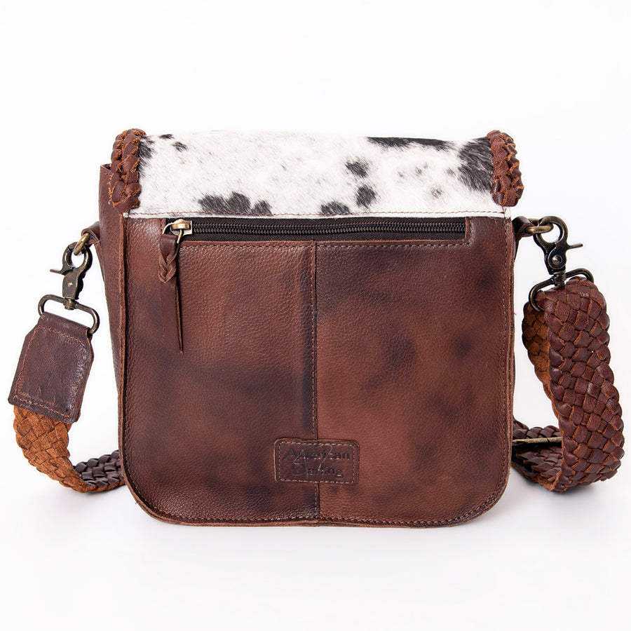 American Darling Cross body Bag Western Genuine Leather Handcrafted Purse with Braided Detail and YKK Zipper