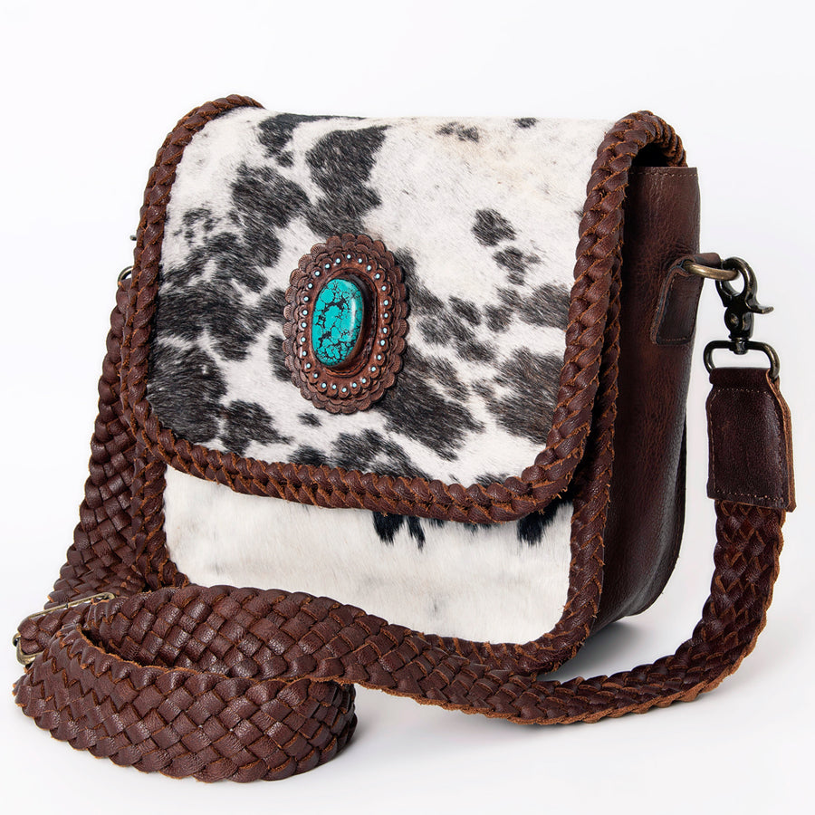 ADBGM260C American Darling Hair On Genuine Leather Women Bag W. by Hilason – Cowboy and equestrian accessories