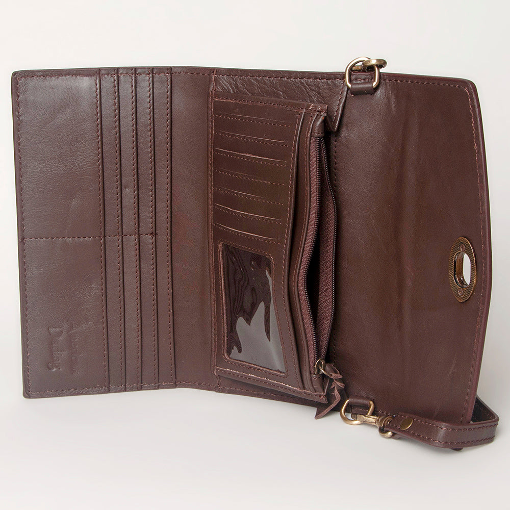 American Darling Wallet Hand Tooled Genuine Leather Women Bag Western Handbag Purse |