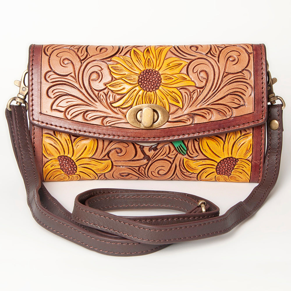American Darling Wallet Hand Tooled Genuine Leather Women Bag Western Handbag Purse |