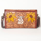 American Darling Wallet Hand Tooled Genuine Leather Women Bag Western Handbag Purse |