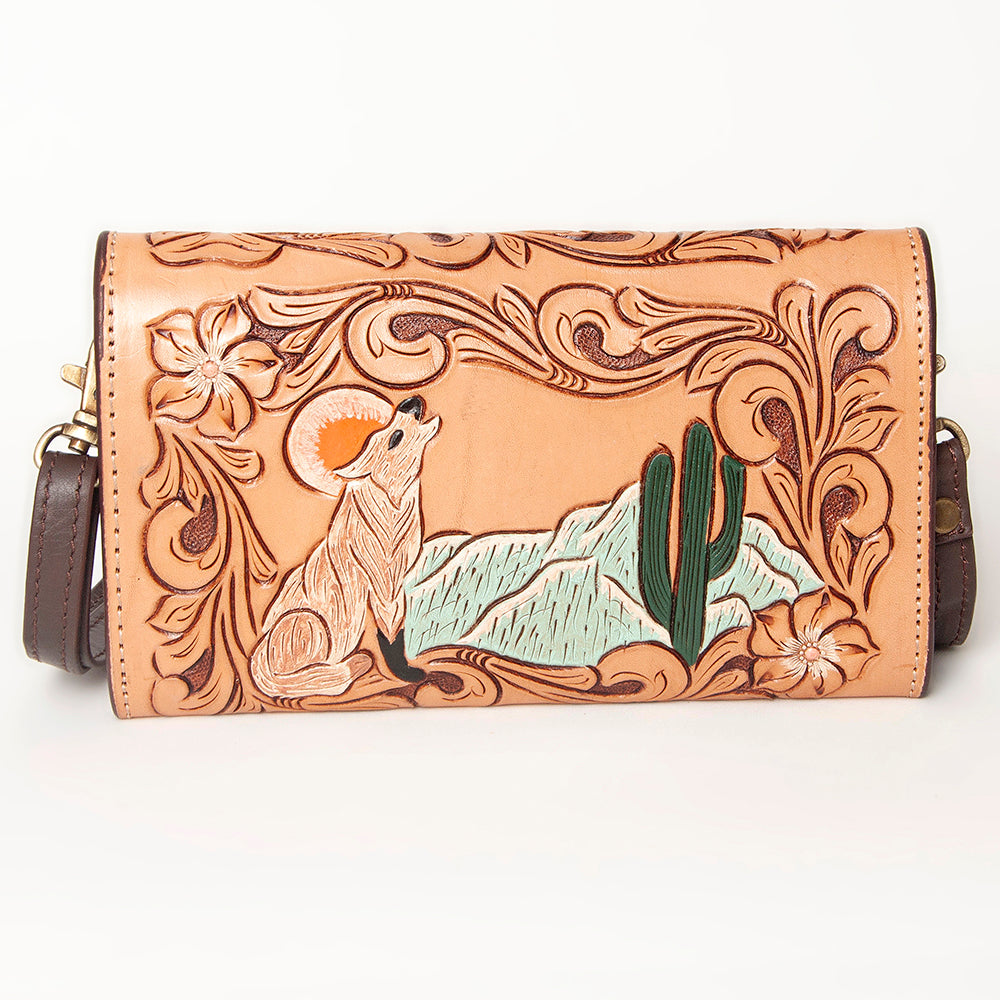American Darling Wallet Hand Tooled Genuine Leather Women Bag Western Handbag Purse |