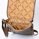 American Darling ADBG1074 Chaps Bag Hand Tooled Hair-On Genuine Leather Women Bag Western Handbag Purse