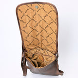 American Darling ADBG1074 Chaps Bag Hand Tooled Hair-On Genuine Leather Women Bag Western Handbag Purse