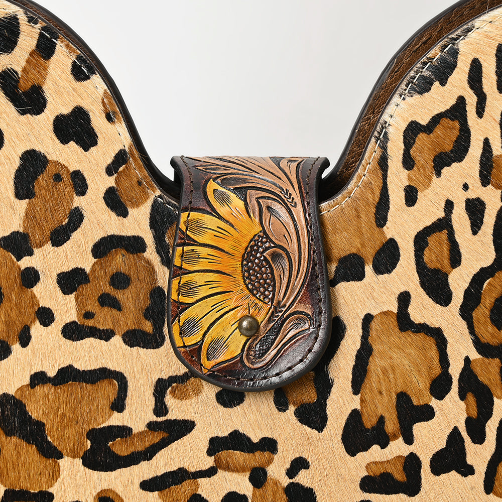 American Darling Hobo Hand Tooled Hair-On Genuine Leather women bag western handbag purse