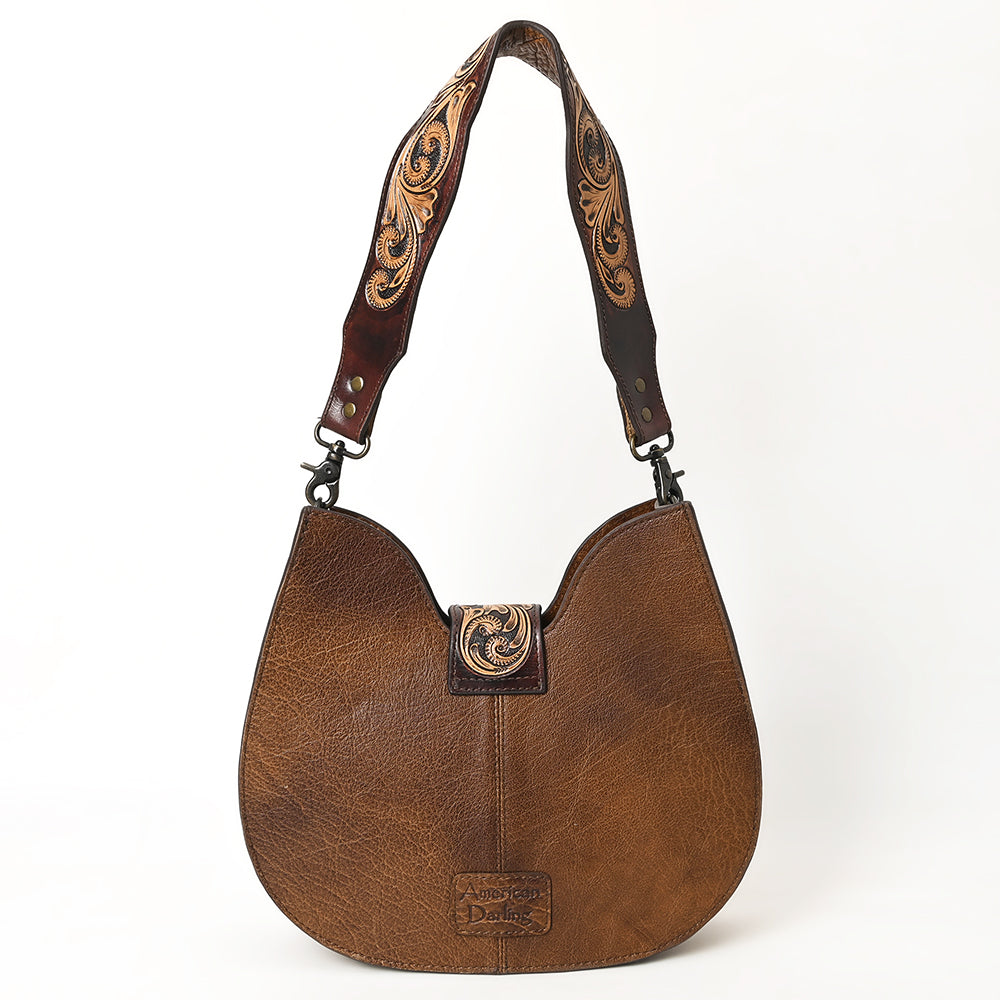 American Darling Hobo Hand Tooled Hair-On Genuine Leather women bag western handbag purse