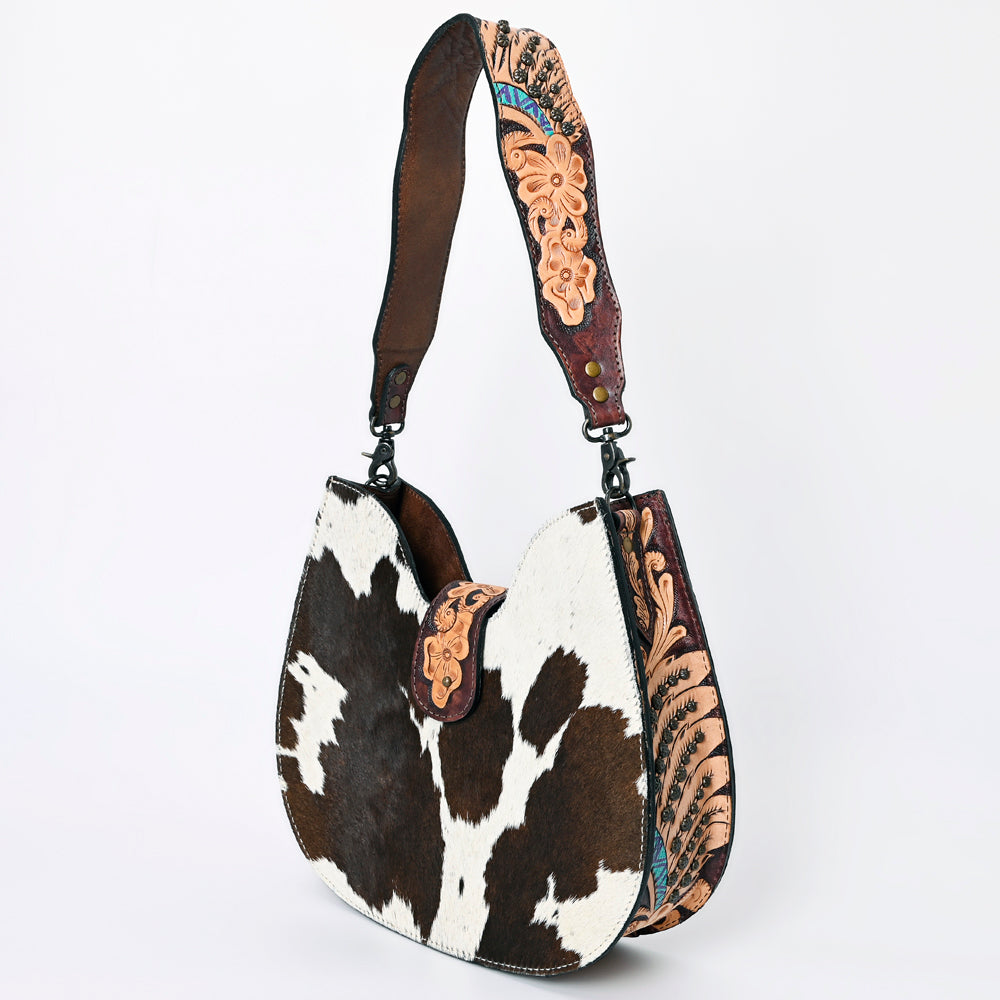 American Darling Hobo Hand Tooled Hair-On Genuine Leather women bag western handbag purse