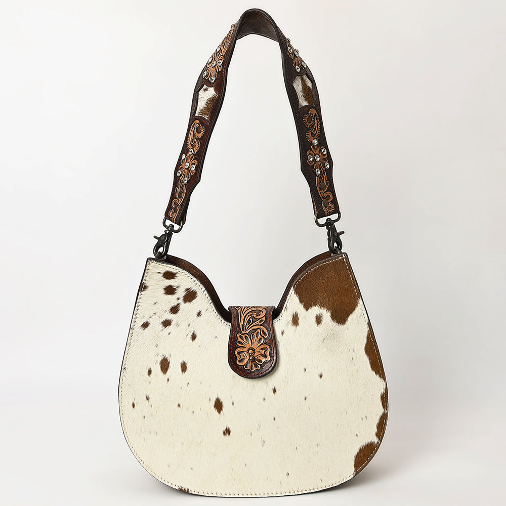 American Darling Hobo Hand Tooled Hair-On Genuine Leather women bag western handbag purse