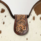American Darling Hobo Hand Tooled Hair-On Genuine Leather women bag western handbag purse