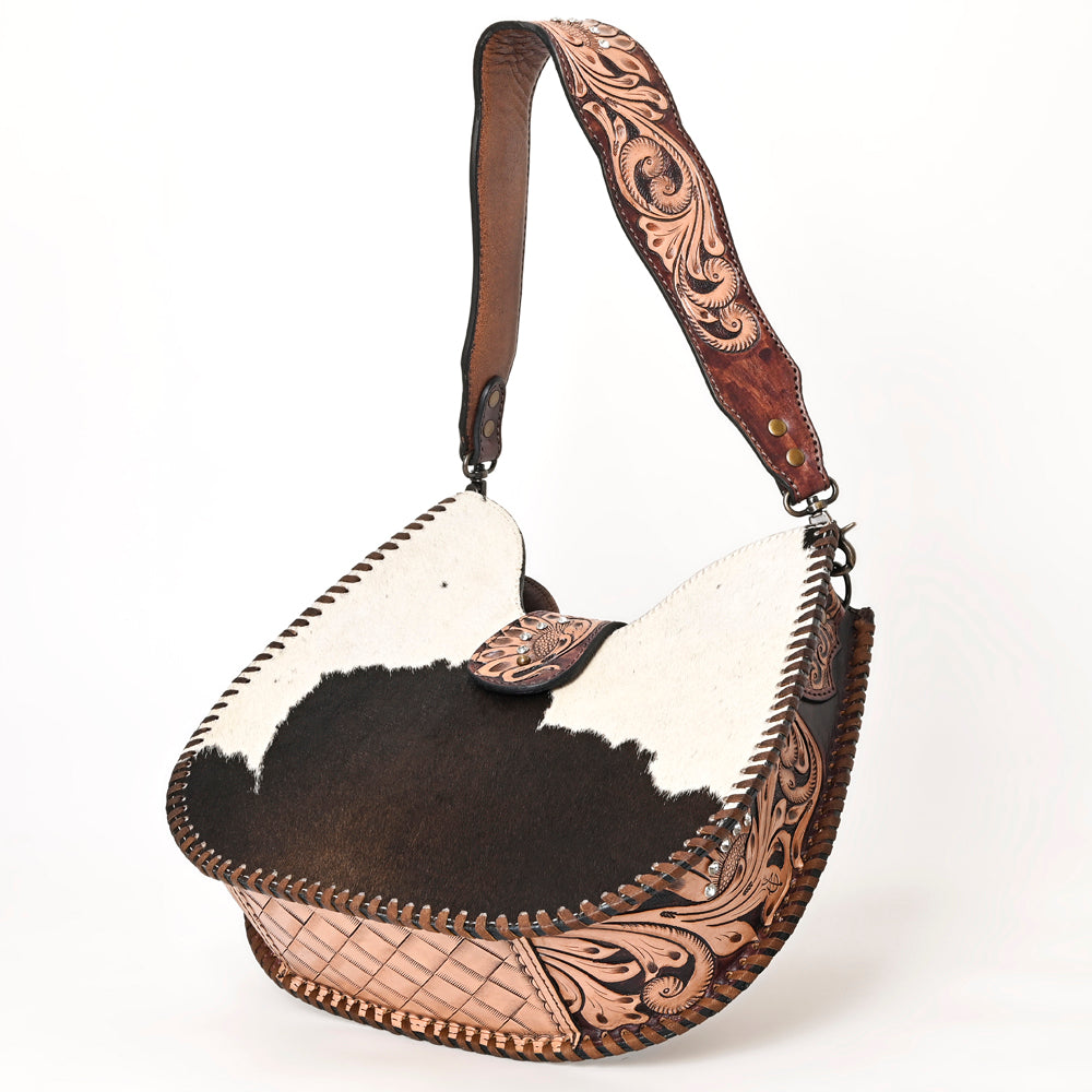 American Darling Hobo Hand Tooled Hair-On Genuine Leather women bag western handbag purse