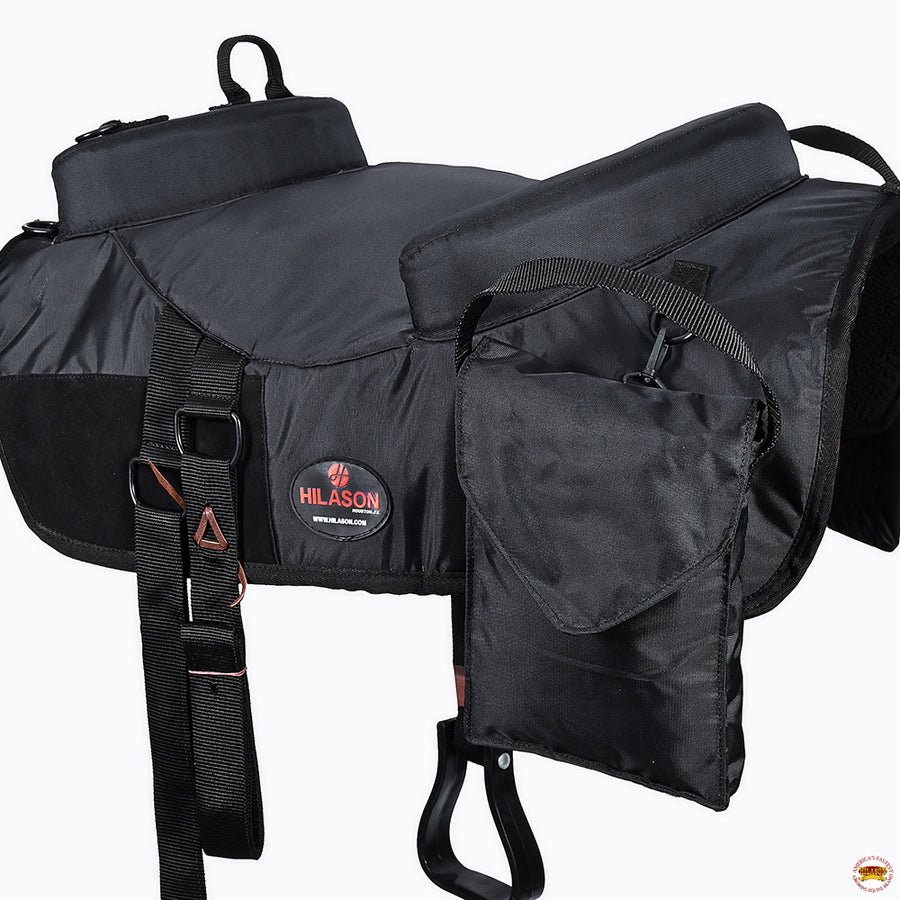 HILASON Western 1680D Horse Riding Bareback Pad W/ Accessory Bag