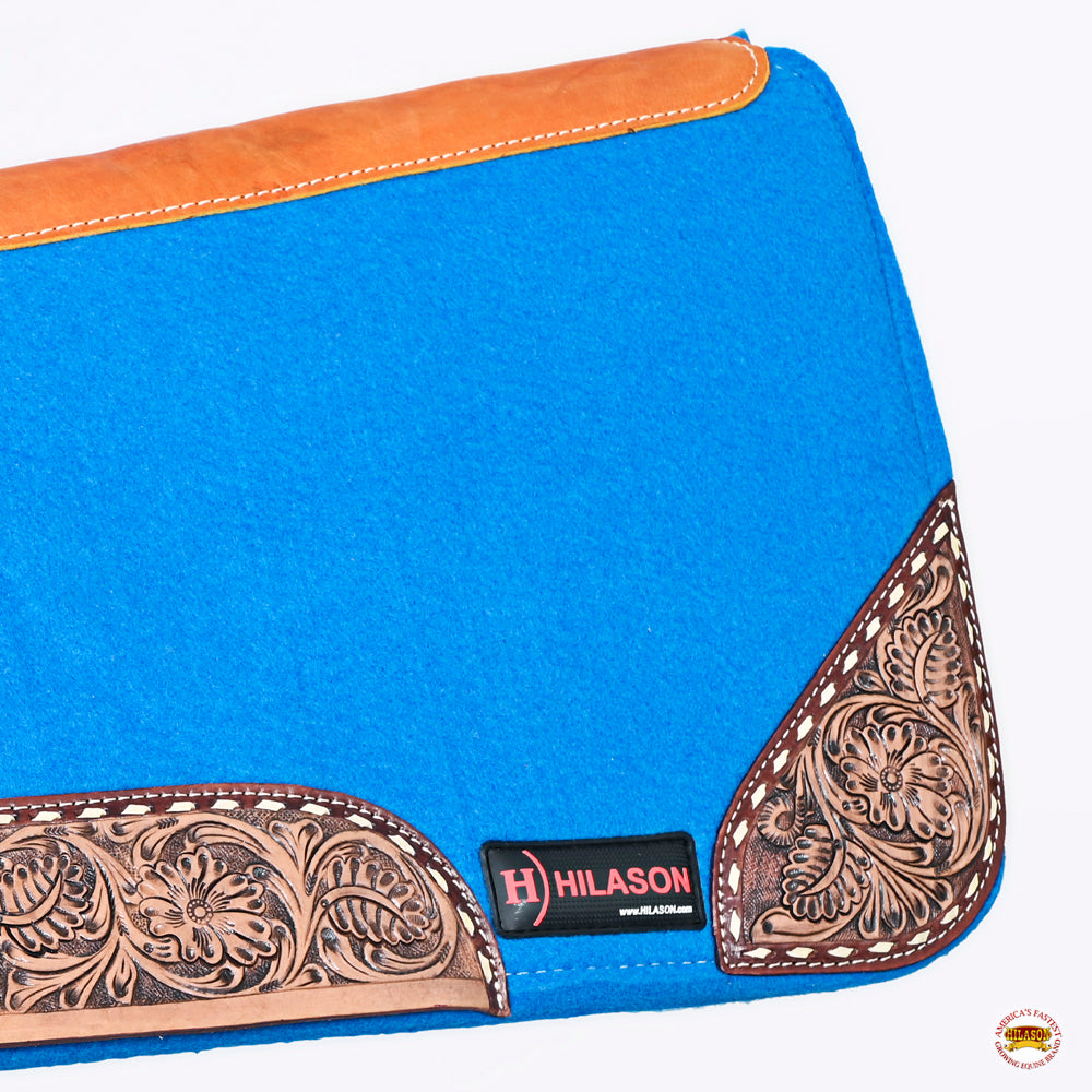 32" X 30" Hilason Horse Saddle PAD Western Contoured Wool Felt Moisture Wicking Saddle  Pad