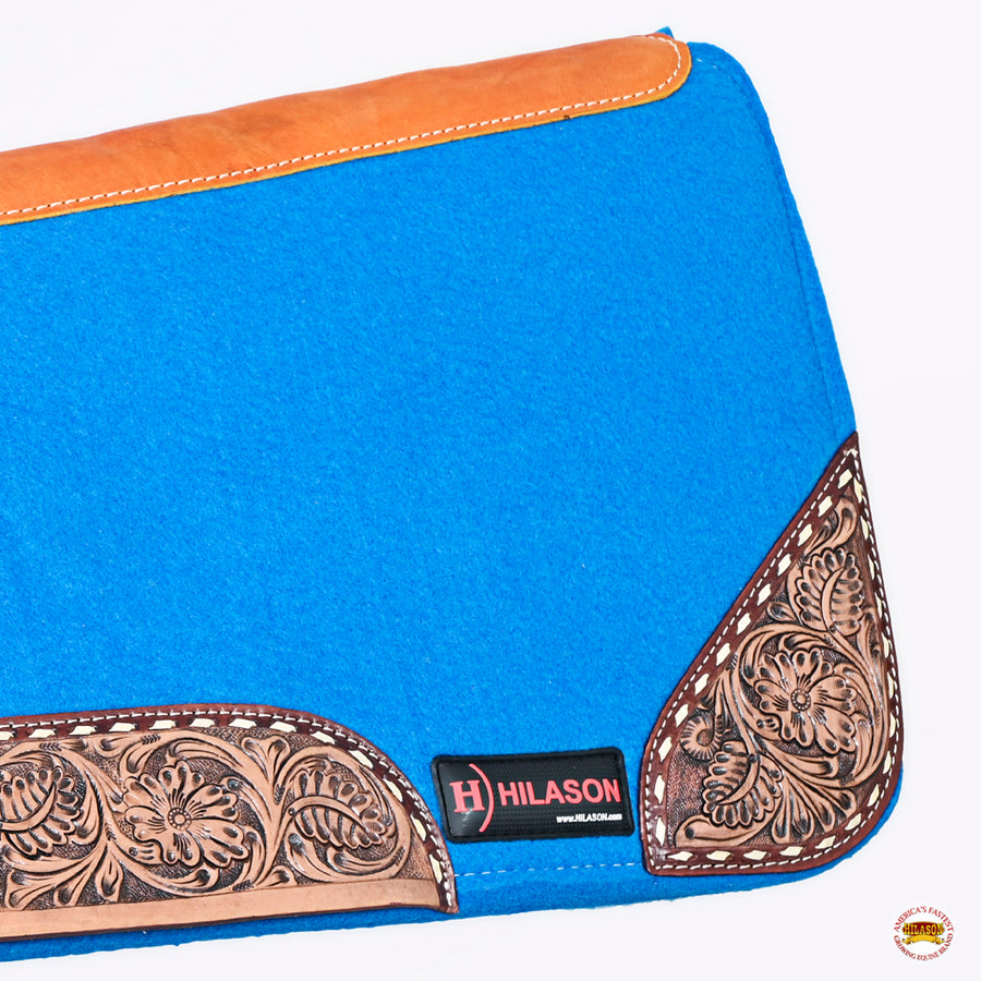 32" X 30" Hilason Horse Saddle PAD Western Contoured Wool Felt Moisture Wicking Saddle Pad