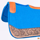 32" X 30" Hilason Horse Saddle PAD Western Contoured Wool Felt Moisture Wicking Saddle  Pad