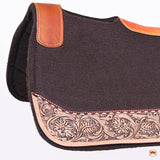 32" X 30" Hilason Horse Saddle PAD Western Contoured Wool Felt Moisture Wicking Brown