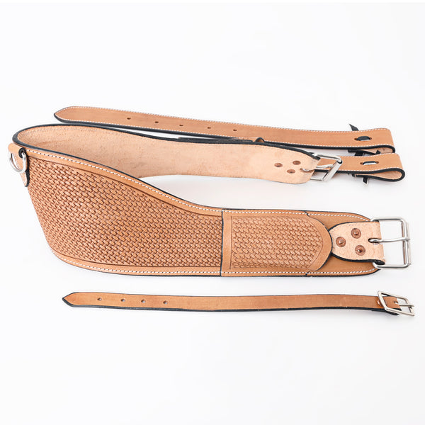 Comfytack Horse Western Tooled Padded Leather Rear Flank Back Saddle C