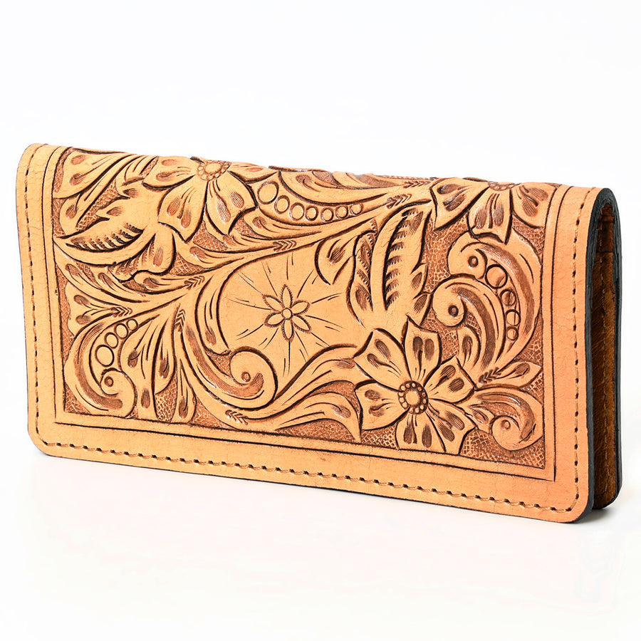 American Darling Hand Tooled Leather Western Clutch Bag - Uhorse