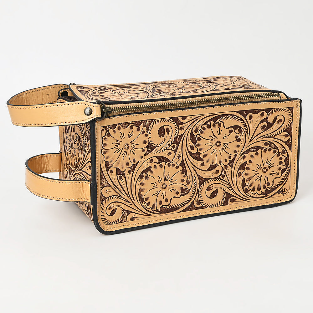 American Darling Toiletry Hand Tooled Genuine Leather Western Women Bag | Handbag Purse