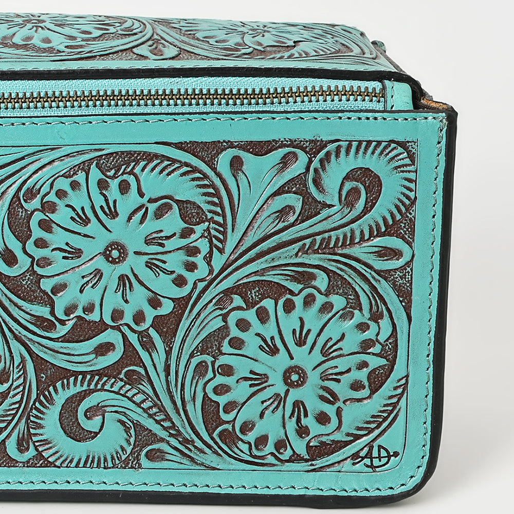 American Darling Toiletry Hand Tooled Genuine Leather Western Women Bag | Handbag Purse