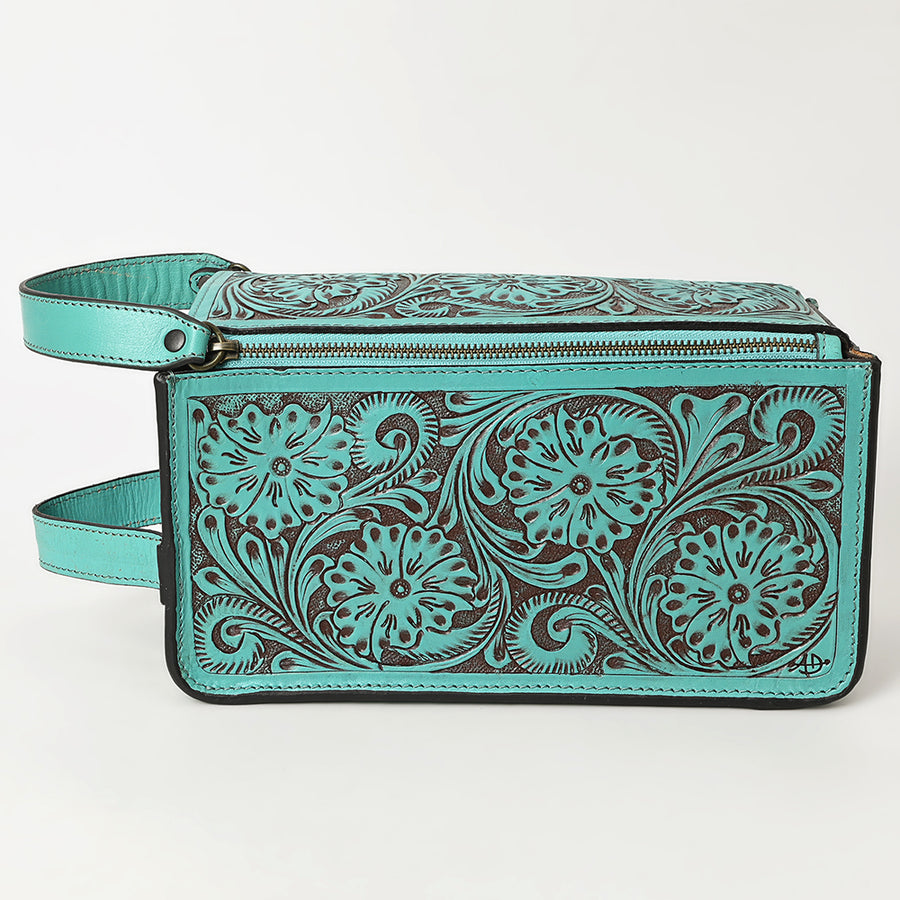 American Darling Toiletry Hand Tooled Genuine Leather Western Women Bag | Handbag Purse