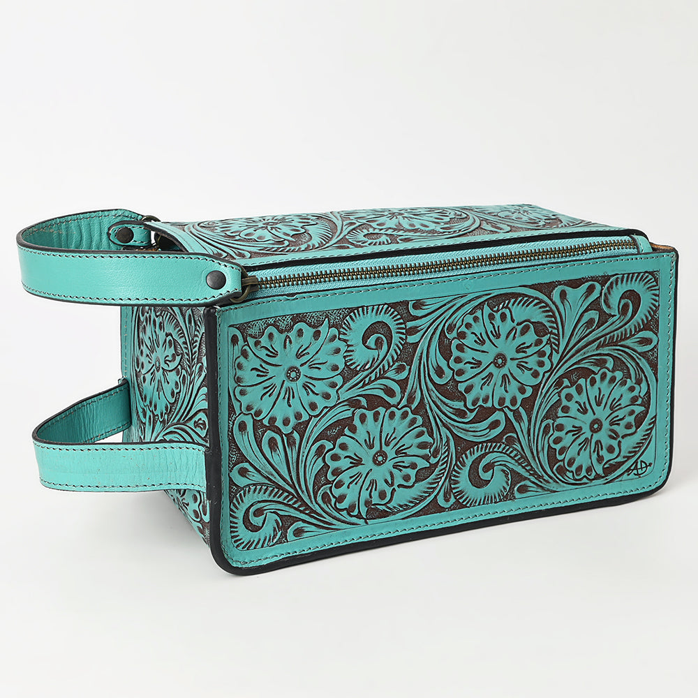 American Darling Toiletry Hand Tooled Genuine Leather Western Women Bag | Handbag Purse