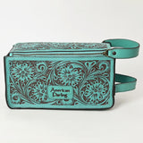 American Darling Toiletry Hand Tooled Genuine Leather Western Women Bag | Handbag Purse