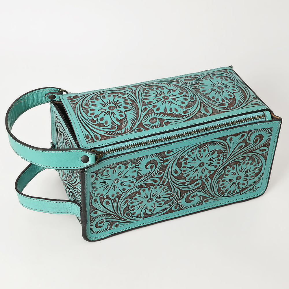 American Darling Toiletry Hand Tooled Genuine Leather Western Women Bag | Handbag Purse