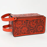 American Darling Toiletry Hand Tooled Genuine Leather Western Women Bag | Handbag Purse