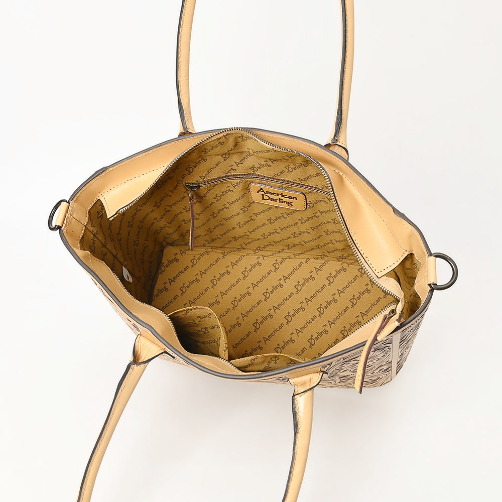 American Darling Tote Hand Tooled Genuine Leather Western Women Bag Handbag Purse | Casual