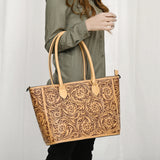 American Darling Tote Hand Tooled Genuine Leather Western Women Bag Handbag Purse | Casual