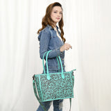 American Darling Tote Hand Tooled Genuine Leather Western Women Bag Handbag Purse | Casual