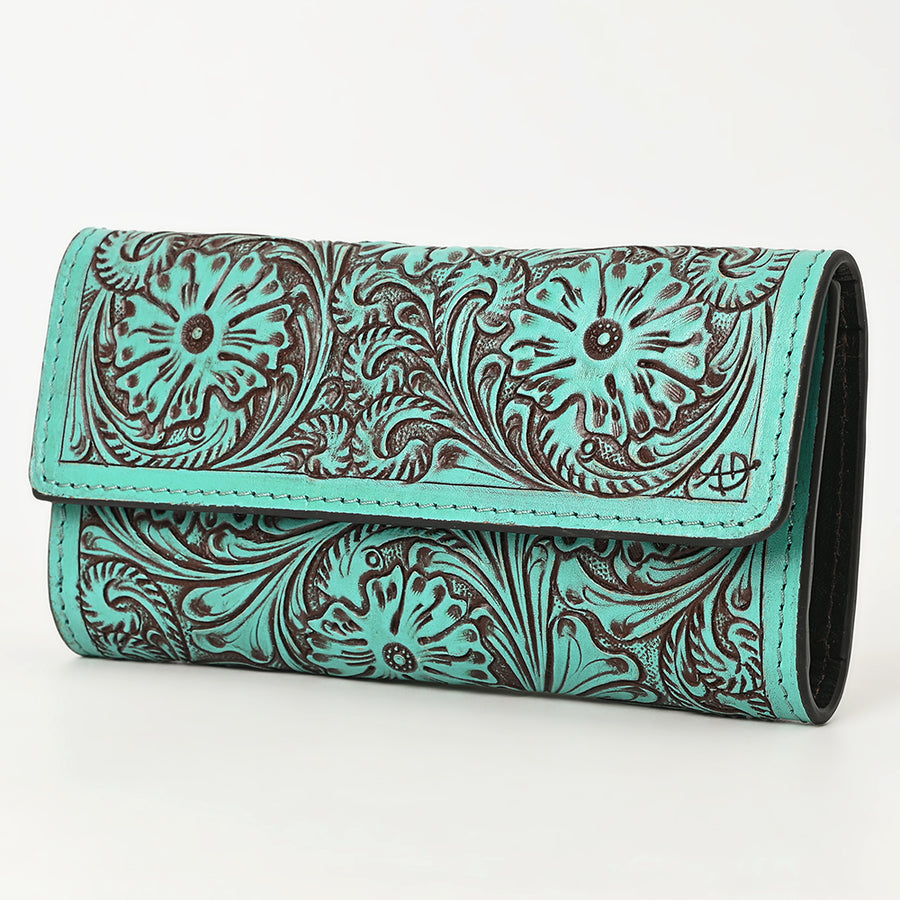 American Darling Wallet Hand Tooled Genuine Leather Western Women Bag | Wristlet Travel - Uhorse