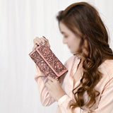 American Darling Wallet Hand Tooled Genuine Leather Western Women Bag | Wristlet Travel